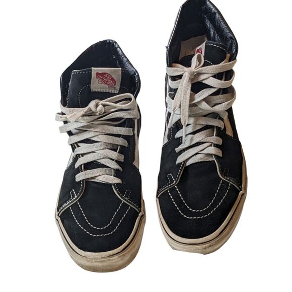 VANS Shoes Sk8 Hi Canvas Skateboard Mens 8 Womens 9.5 High Top Off Wall Sneakers - Picture 2 of 11